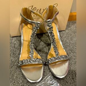 Meryl wedge sandal silver metallic